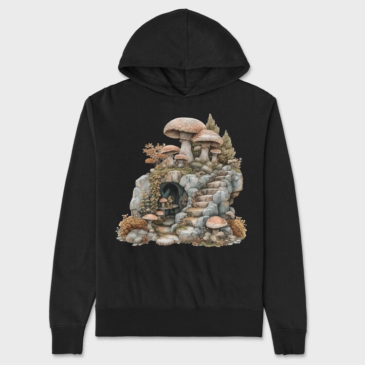 Mushroom Garden Cliff, Hanorac Oversize Barbati (Unisex)