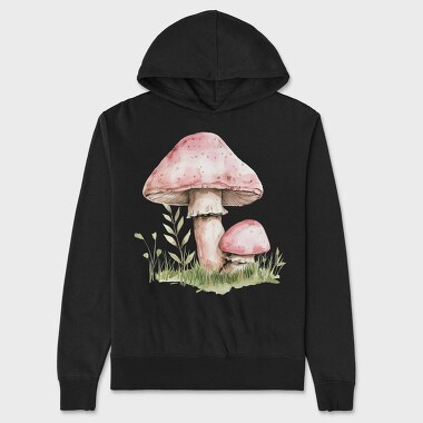 Mushroom Garden Clipart, Hanorac Oversize Barbati (Unisex)