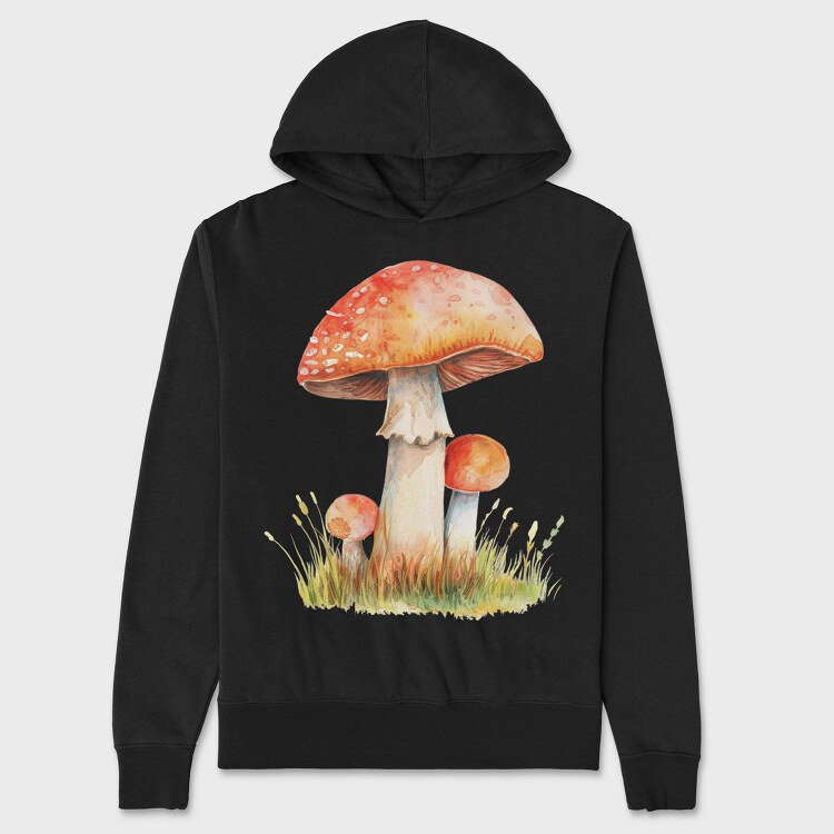 Mushroom Garden Scape, Hanorac Oversize Barbati (Unisex)