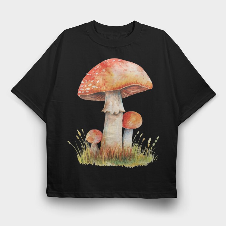Mushroom Garden Scape, Tricou Oversize Barbati (Unisex)