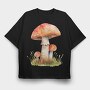 Mushroom Garden Scape, Tricou Oversize Barbati (Unisex)