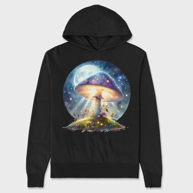 Mushroom Glow Galaxy, Hanorac Oversize Barbati (Unisex)