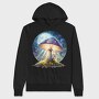 Mushroom Glow Galaxy, Hanorac Oversize Barbati (Unisex)
