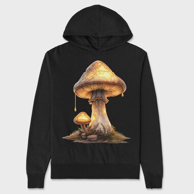 Mushroom Glowing Drop, Hanorac Oversize Barbati (Unisex)