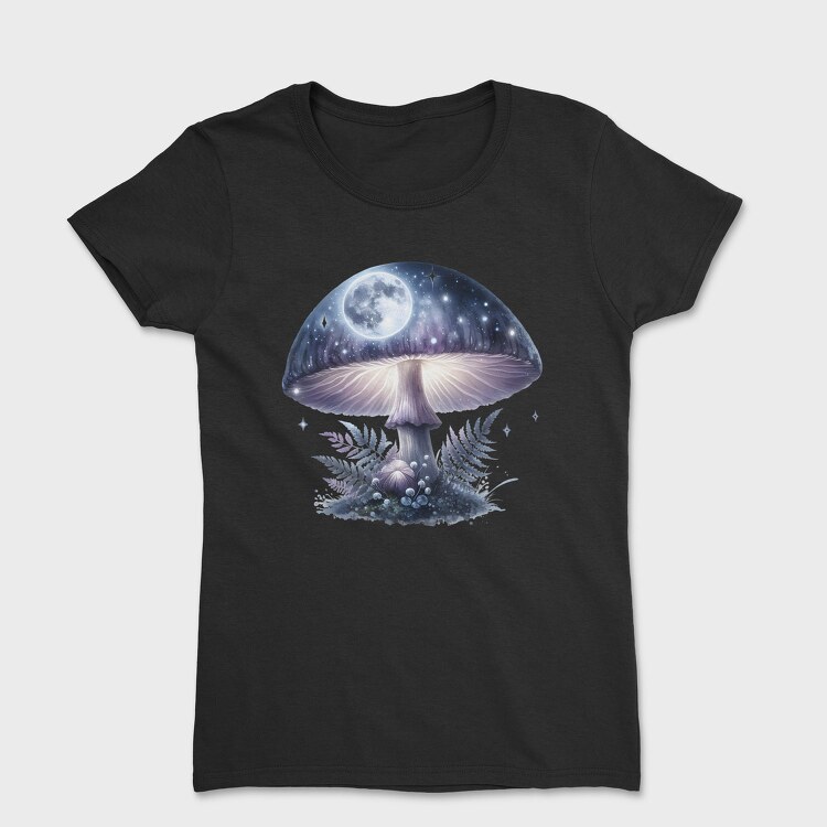 Mushroom Glowing Night, Tricou Femei