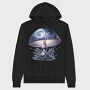 Mushroom Glowing Night, Hanorac Oversize Barbati (Unisex)