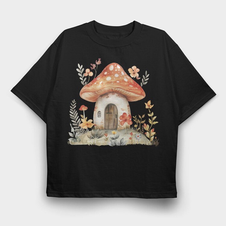 Mushroom Haven Club, Tricou Oversize Barbati (Unisex)