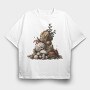 Mushroom Holiday Berry, Tricou Oversize Barbati (Unisex)