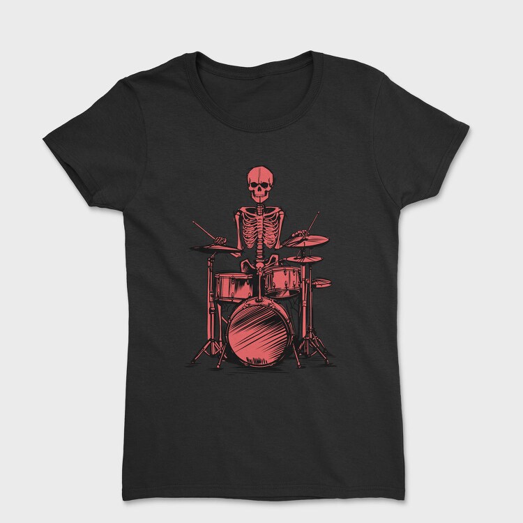 Red Skeleton Drummer, Tricou Femei