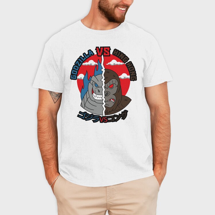 Godzilla Vs King Kong, Tricou Barbati (Unisex)