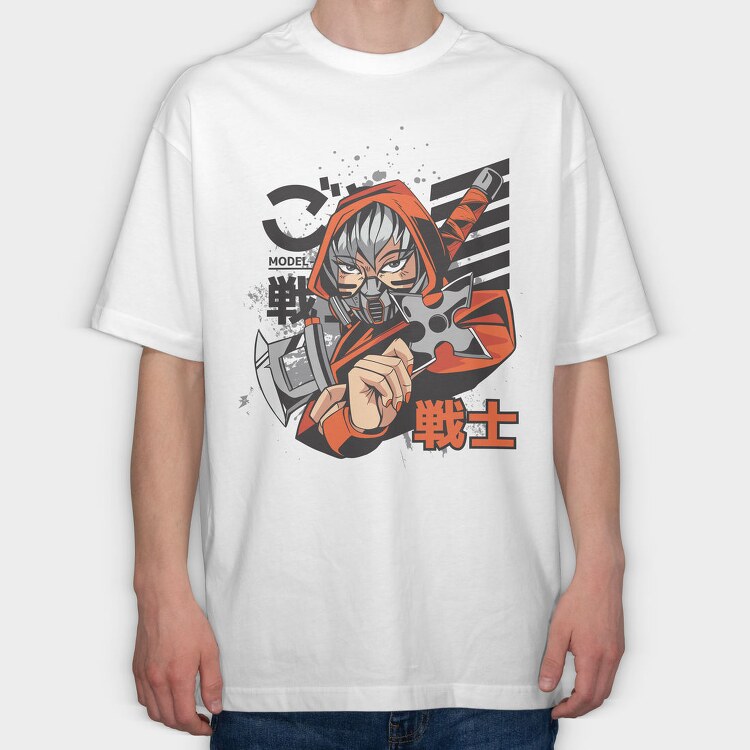 Cyber Warrior, Tricou Oversize Barbati (Unisex)