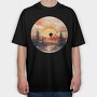 Mountain Sunset Birds, Tricou Oversize Barbati (Unisex)