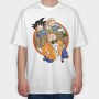 Goku Krillin Milk, Tricou Oversize Barbati (Unisex)
