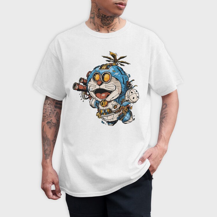 Cyberpunk Cat, Tricou Barbati (Unisex)