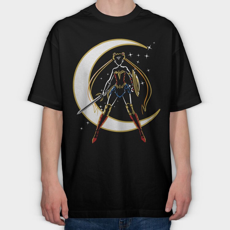 Eagle Moon Sword, Tricou Oversize Barbati (Unisex)