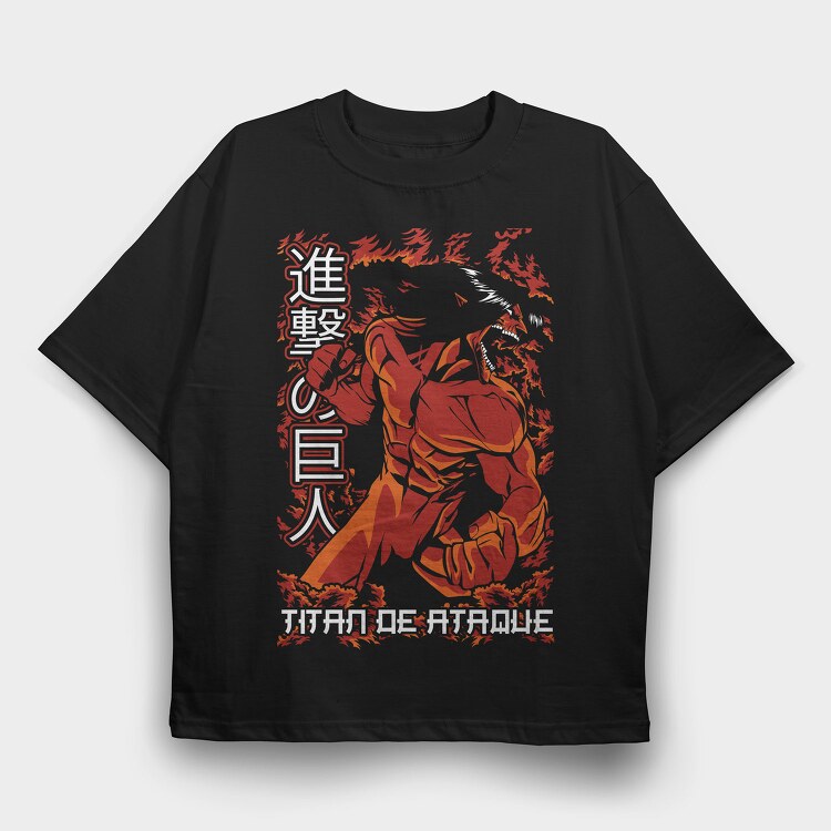 Fire Giant, Tricou Oversize Barbati (Unisex)