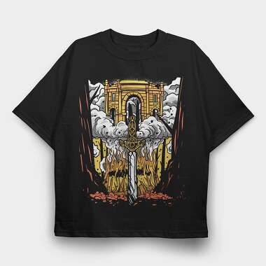 Firecross, Tricou Oversize Barbati (Unisex)
