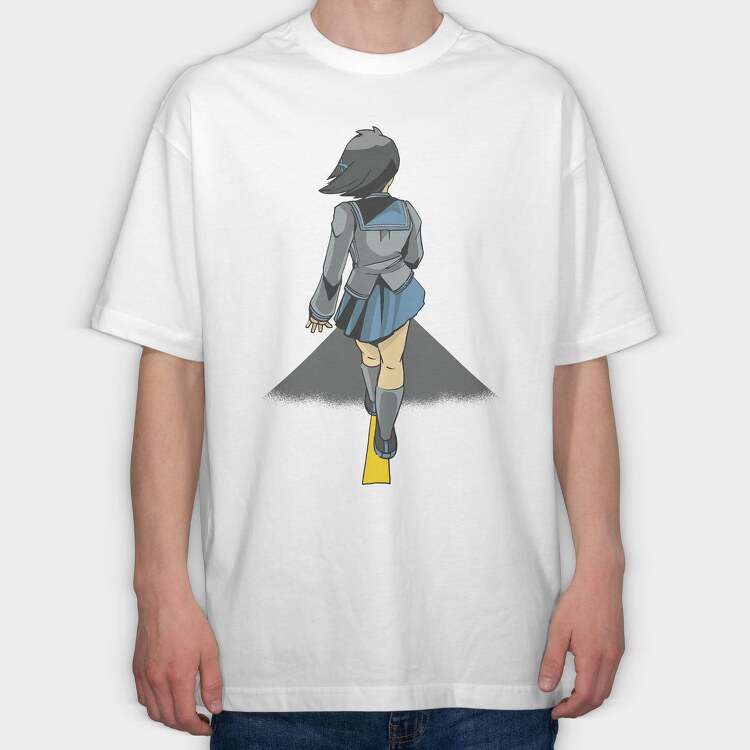 Sailor Moon Walk, Tricou Oversize Barbati (Unisex)