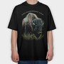 Realistic Bison, Tricou Oversize Barbati (Unisex)