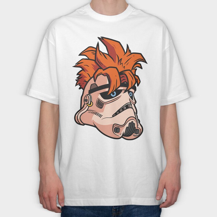Cyberpunk Fox, Tricou Oversize Barbati (Unisex)