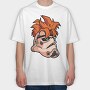 Cyberpunk Fox, Tricou Oversize Barbati (Unisex)