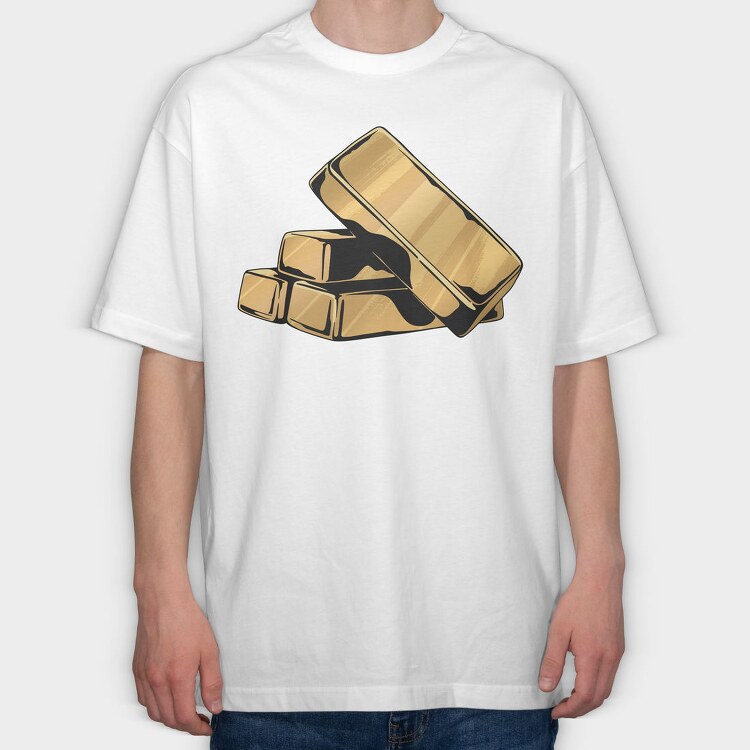 Golden Ice Cubes, Tricou Oversize Barbati (Unisex)
