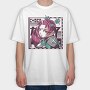 Cyberpunk Girl 1, Tricou Oversize Barbati (Unisex)