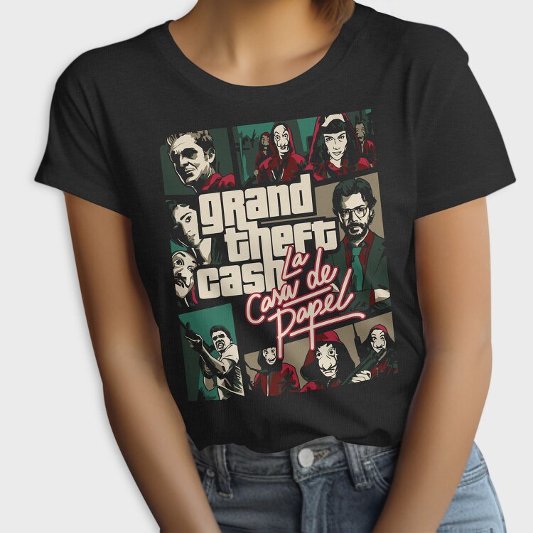 Grand Theft Cash Papel, Tricou Femei