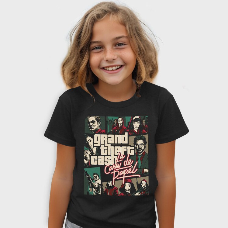 Grand Theft Cash Papel, Tricou Copii