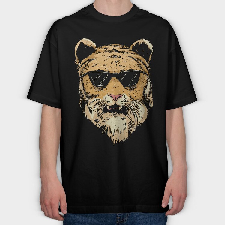 Teddy Bear Glasses, Tricou Oversize Barbati (Unisex)