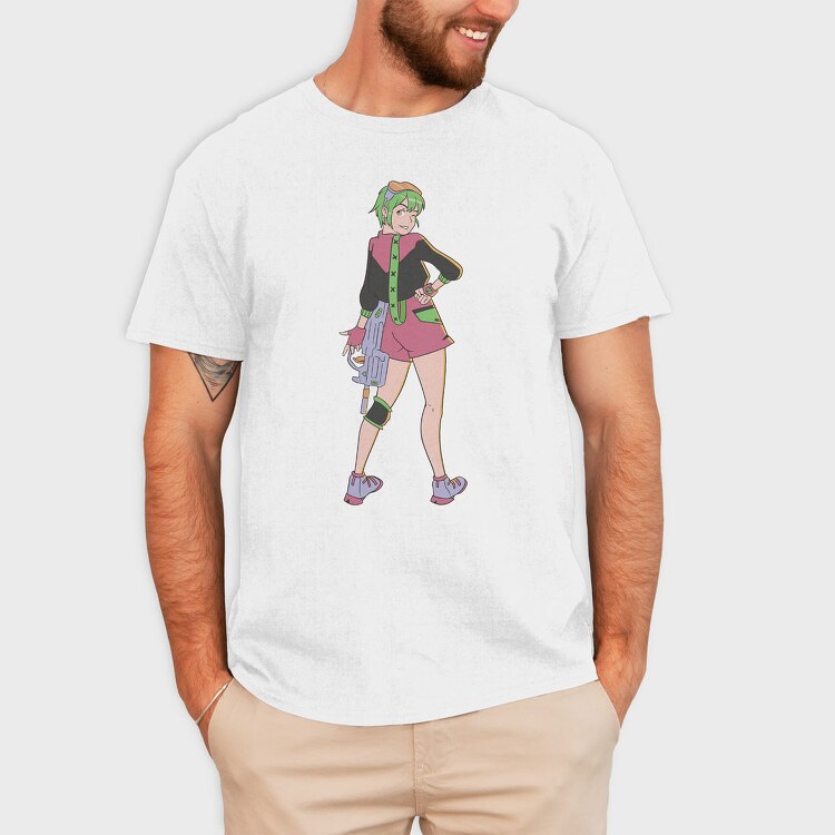 Cyberpunk Girl, Tricou Barbati (Unisex)