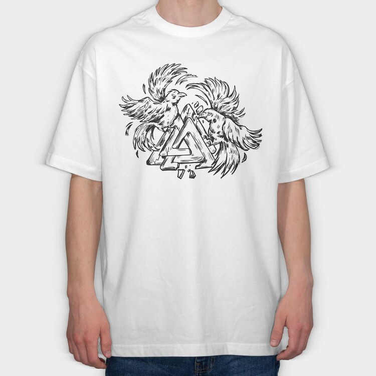 Raven vs Alknut, Tricou Oversize Barbati (Unisex)