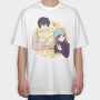 Scarf Love Couple, Tricou Oversize Barbati (Unisex)