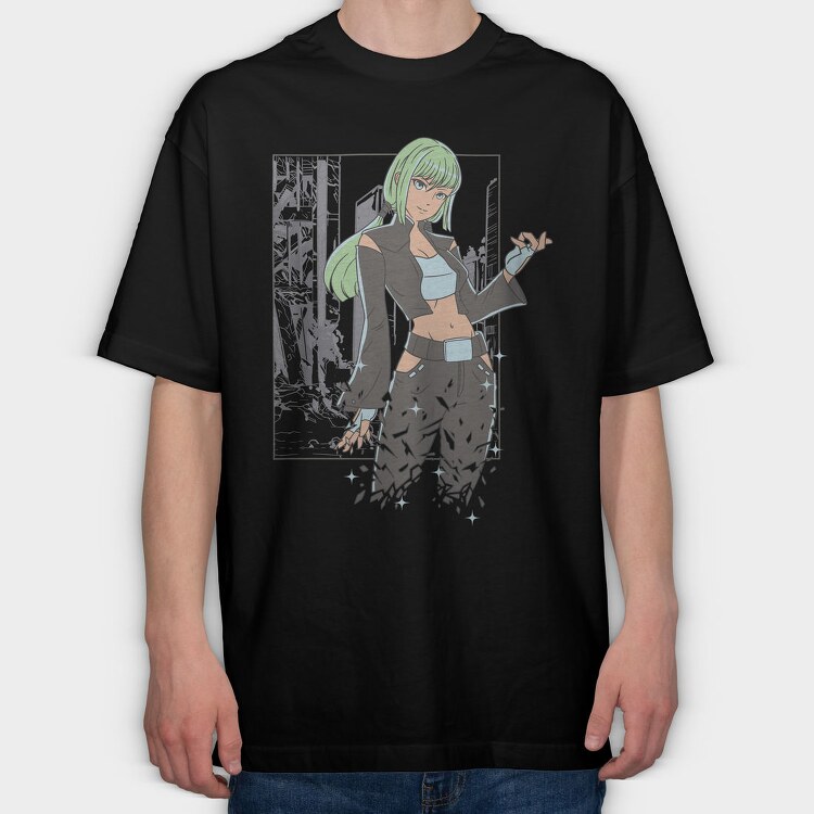 Cyberpunk Rebel, Tricou Oversize Barbati (Unisex)