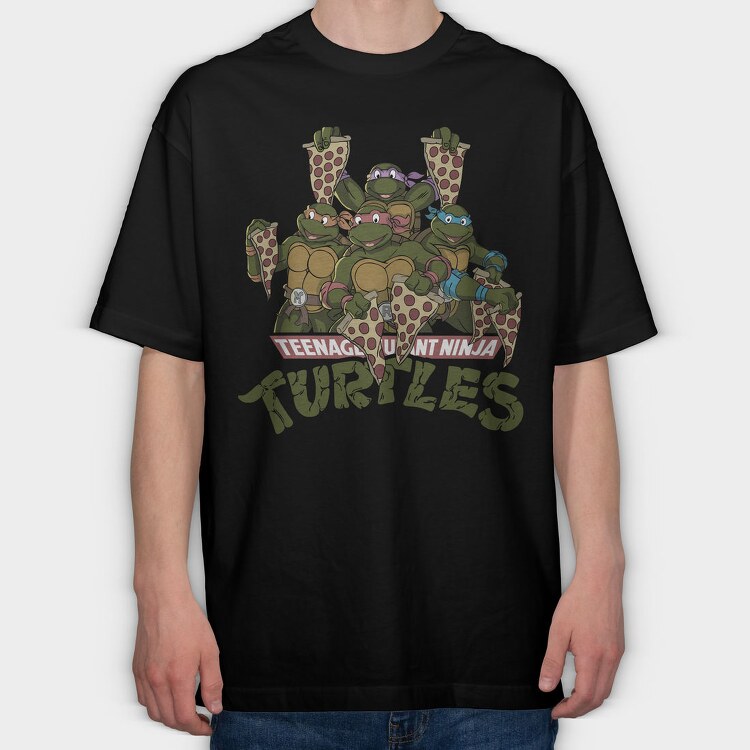 Teenage Mutant Ninja Turtles 1, Tricou Oversize Barbati (Unisex)