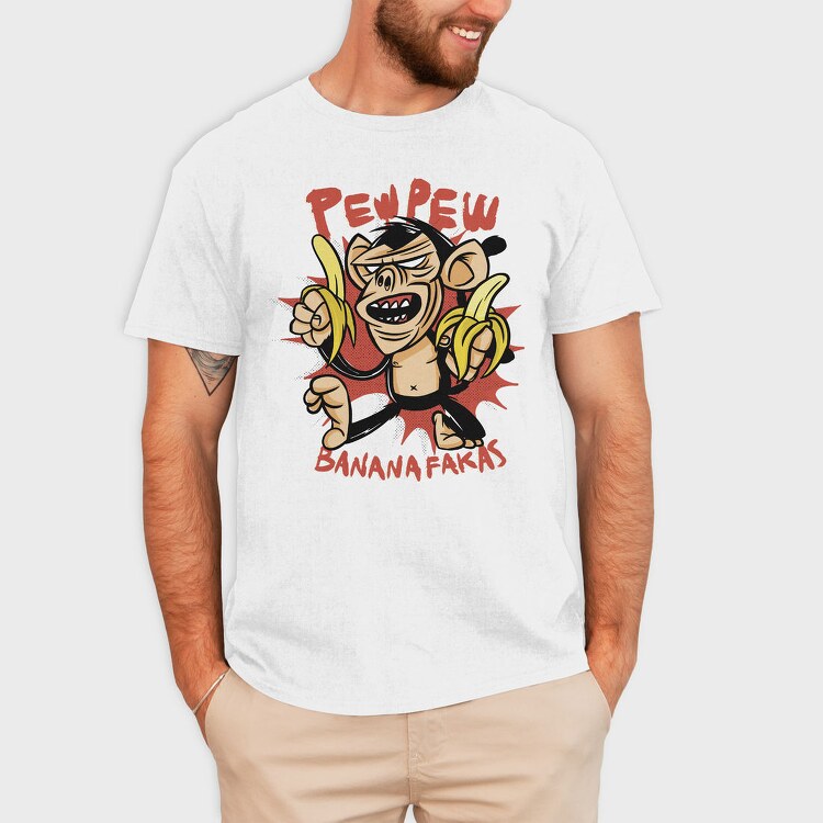Pew Pew Banana, Tricou Barbati (Unisex)