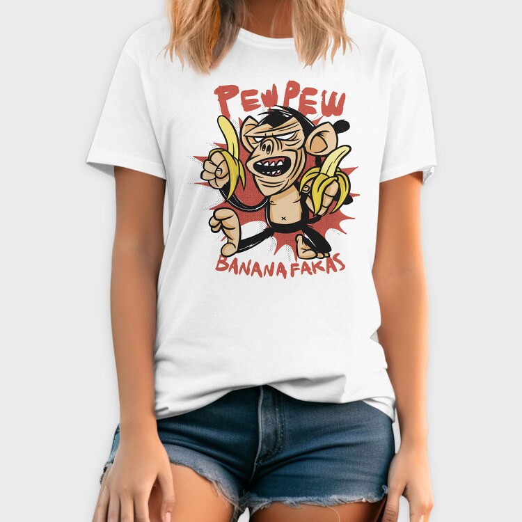 Pew Pew Banana, Tricou Barbati (Unisex)