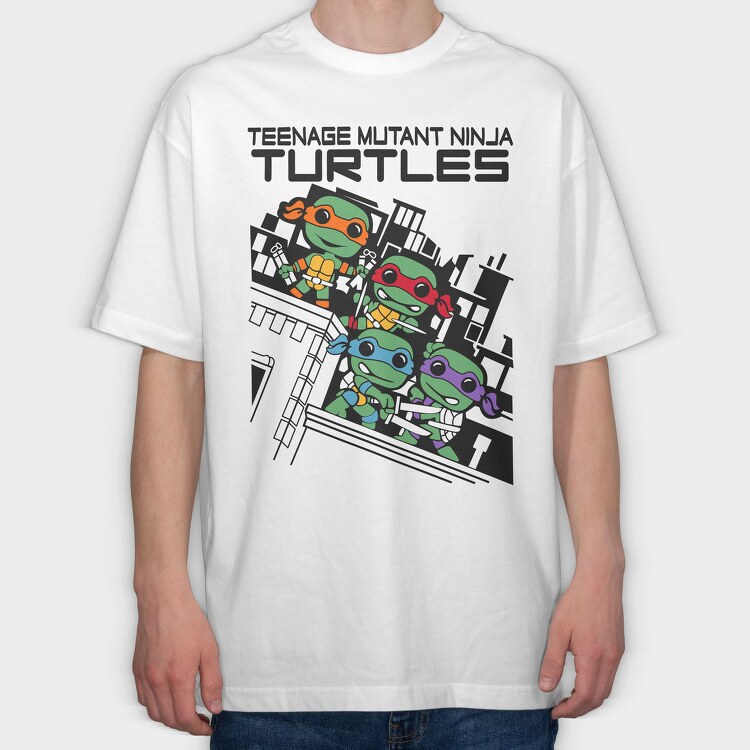 Teenage Mutant Ninja Turtles 2, Tricou Oversize Barbati (Unisex)