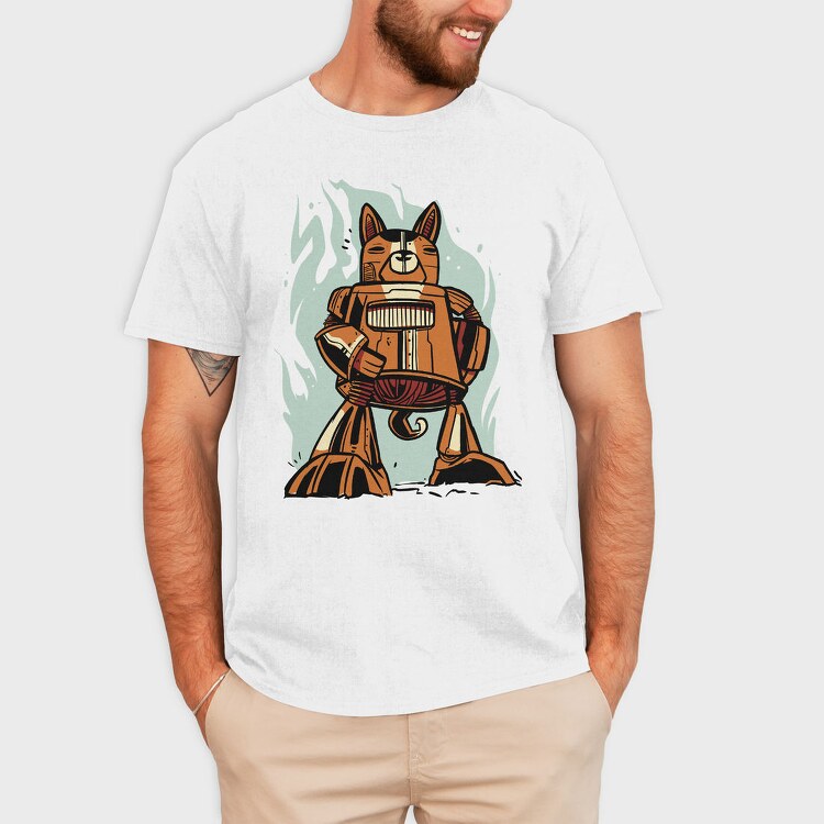 Cyborg Cat, Tricou Barbati (Unisex)
