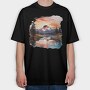Mtn Sunset Club, Tricou Oversize Barbati (Unisex)