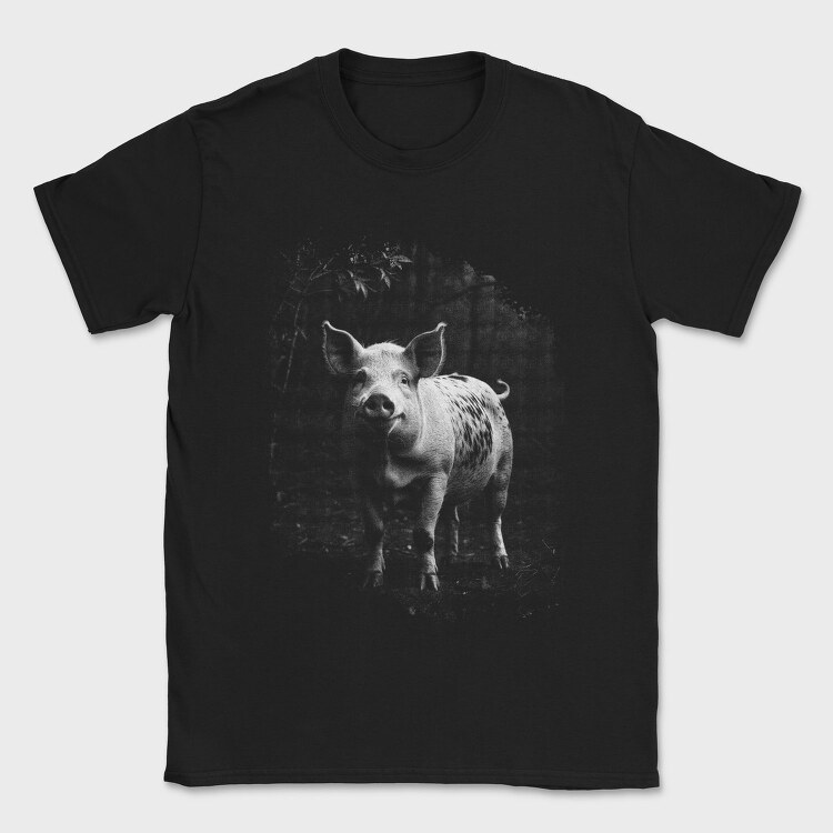 Realistic Pig in Nature, Tricou Barbati (Unisex)
