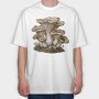 Mushroom Cluster Vintage, Tricou Oversize Barbati (Unisex)