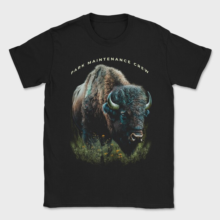 Realistic Bison, Tricou Barbati (Unisex)