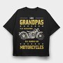 Real Graandpas Ride Motorcycles, Tricou Oversize Barbati (Unisex)