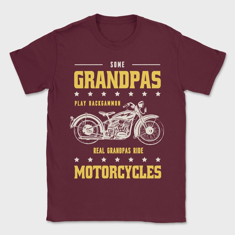 Real Graandpas Ride Motorcycles, Tricou Barbati (Unisex)