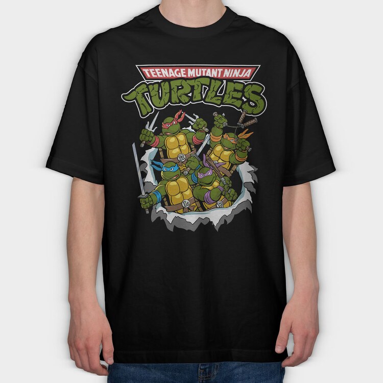 Teenage Mutant Ninja Turtles 4, Tricou Oversize Barbati (Unisex)