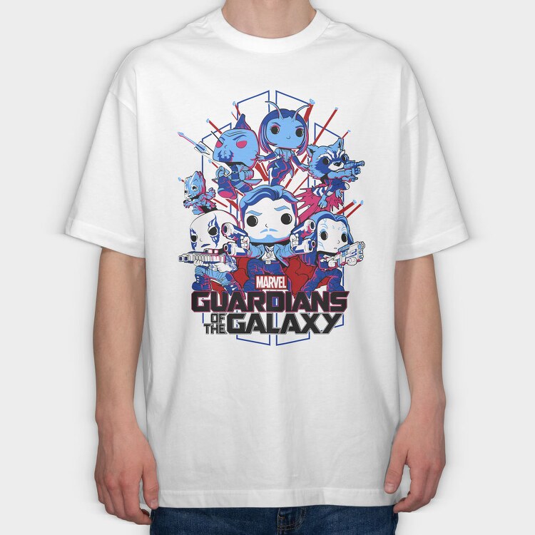 Guardians Of The Galaxy Pop Art, Tricou Oversize Barbati (Unisex)