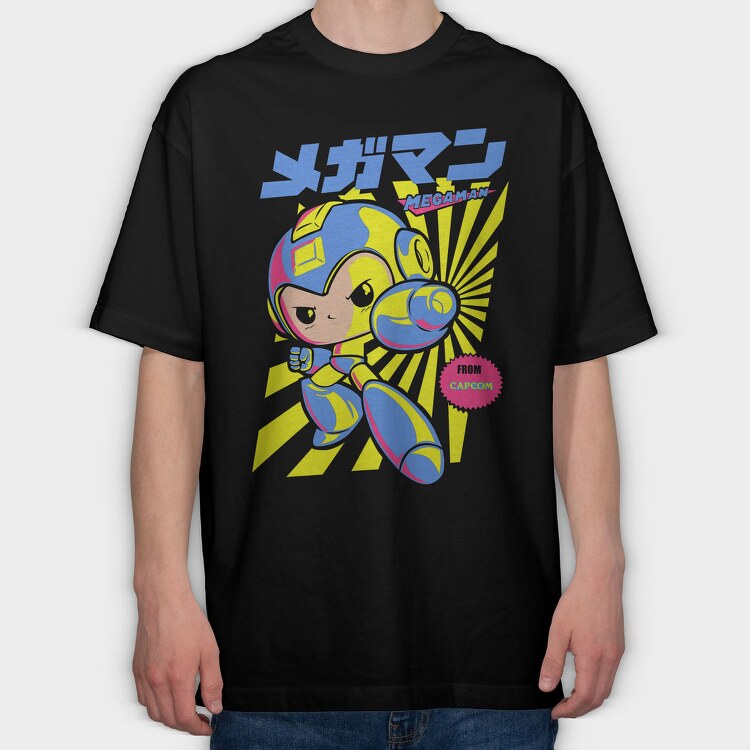 Megaman Capcom Blast, Tricou Oversize Barbati (Unisex)