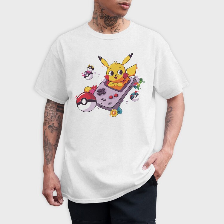 Pikachu Gameboy, Tricou Barbati (Unisex)