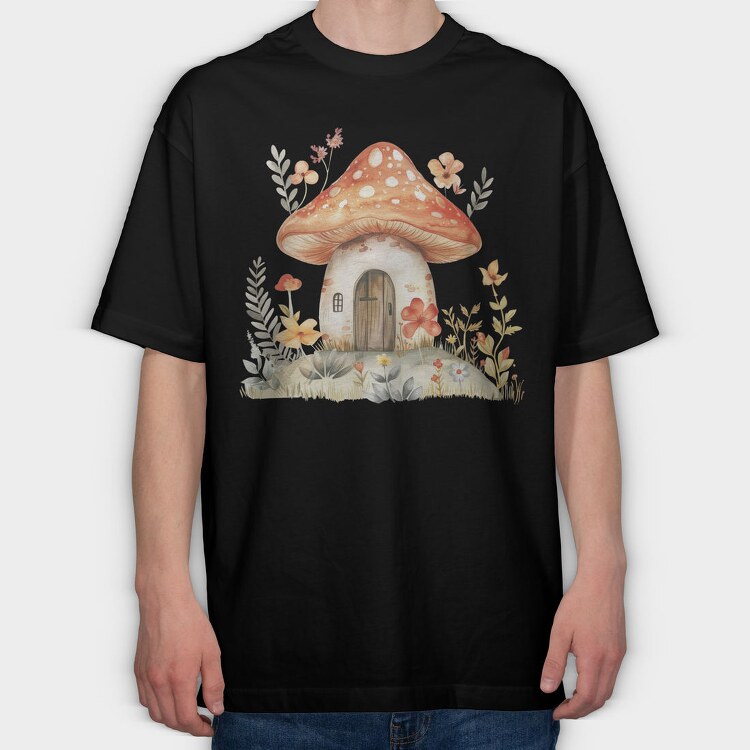 Mushroom Haven Club, Tricou Oversize Barbati (Unisex)